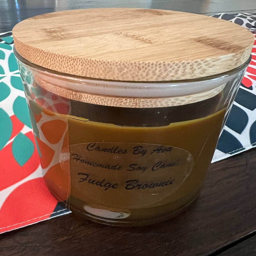 Candles By Ava Homemade Soy Blend 16 oz Scented Candle-Fudge Brownie